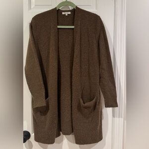 Madewell Olive Green Open-Front Cardigan